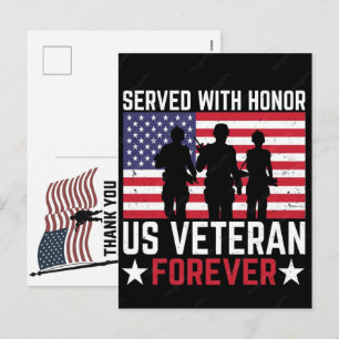 Danke Veteranen Amerikanische Flagge Memorial Day Feiertagspostkarte