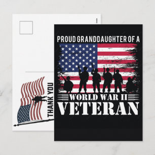 Danke Veteranen Amerikanische Flagge Memorial Day Feiertagspostkarte
