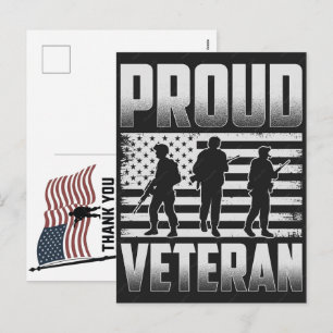 Danke Veteranen Amerikanische Flagge Memorial Day Feiertagspostkarte