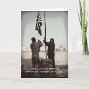 Danke Veteranen Day/Schutz unserer Flag Card