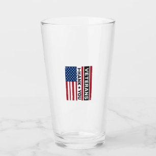 Danke Veteranen Distressed Flagge Vektor Design_1 Glas