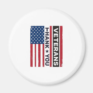 Danke Veteranen Distressed Flagge Vektor Design_1 Magnet