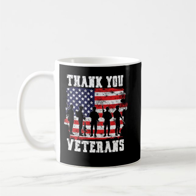 Danke Veteranen für den Veteranen-Tag Kaffeetasse (Links)