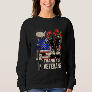 Danke Veteranen, Kampfstiefel Mohnblume Veteranen Sweatshirt