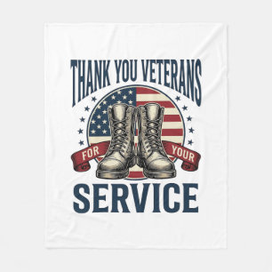 Danke Veteranen Patriotische Stiefel Vintage-Desig Fleecedecke