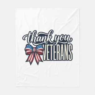 Danke Veteranen Patriotisches Band Vintage-Shirt_ Fleecedecke