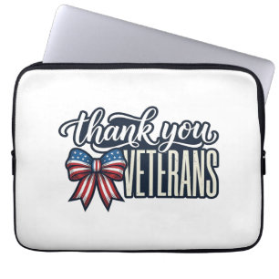 Danke Veteranen Patriotisches Band Vintage-Shirt_ Laptopschutzhülle