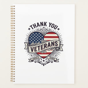 Danke Veteranen Patriotisches Herz Vektor Design_1 Planer
