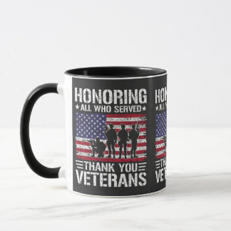 Danke Veteranen Patriotisches Militärdienst-Gesche Tasse