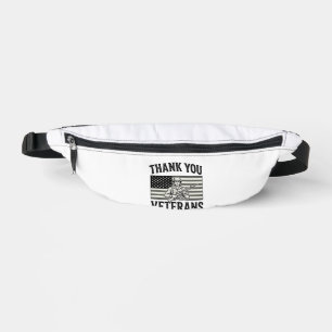 Danke Veteranen Vintage-Flagge Soldat Shirt Desi Bauchtasche