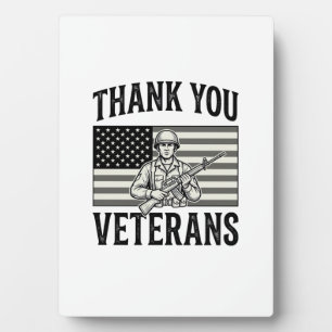 Danke Veteranen Vintage-Flagge Soldat Shirt Desi Fotoplatte