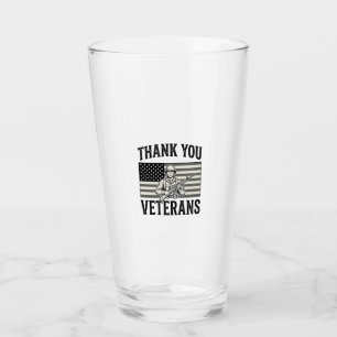 Danke Veteranen Vintage-Flagge Soldat Shirt Desi Glas