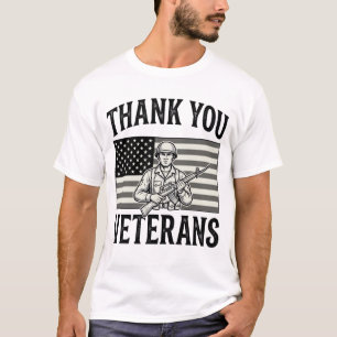 Danke Veteranen Vintage Flagge Soldat Shirt Design