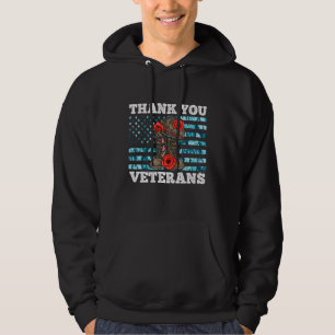 Danke Veteranen Zum Veteranentag Patriotische Männ Hoodie