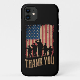 Danke Veterans Day Amerikanische Flagge Vintage Case-Mate iPhone Hülle