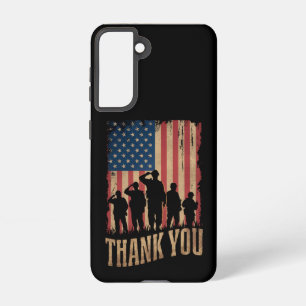 Danke Veterans Day Amerikanische Flagge Vintage Samsung Galaxy Hülle