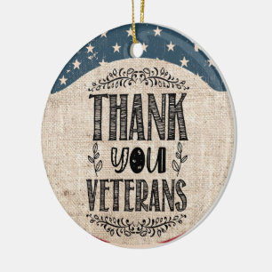 Danke Veterans Keramik Ornament