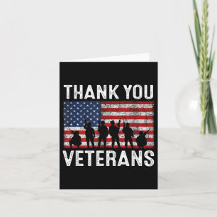 Danke Veterans Memorial Patriotisches Militär Vet Karte