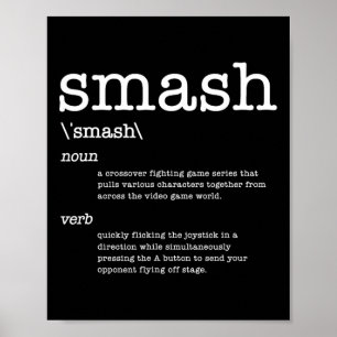 Danke Videospiele Smash Definition Videospiel Poster