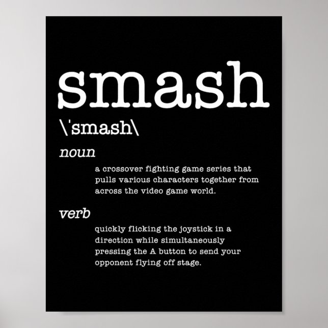 Danke Videospiele Smash Definition Videospiel  Poster (Vorne)