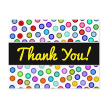 "Danke!" + Viele farbige Kreise Postkarte