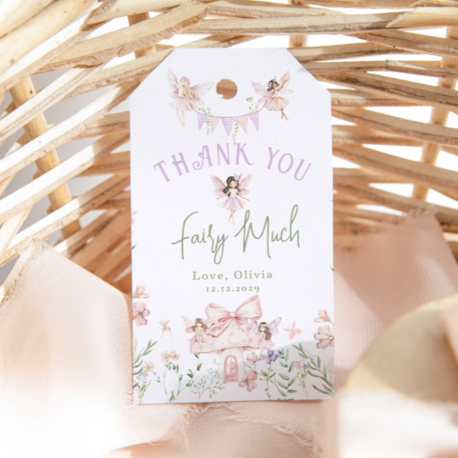 Danke vielmals whimsical Fairy Geburtstag Geschenkanhänger (Von Creator hochgeladen)