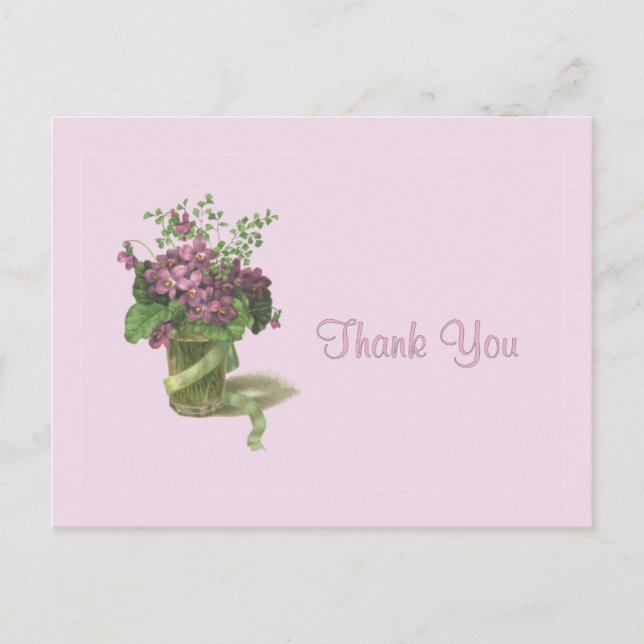 Danke Violets Postkarte (Vorderseite)
