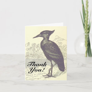 "Danke!", Vogel auf dem Boden stehend Karte