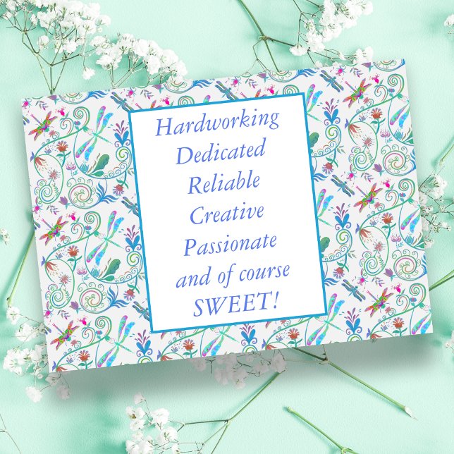 Danke Volunteer Whimsical Dragonflies (Whimsical dragonflies express gratitude to a volunteer making a meaningful difference.)