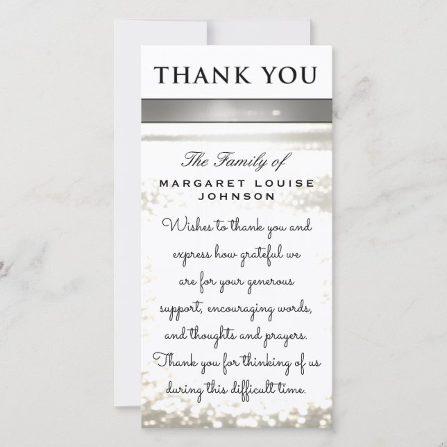 Danke von der Familie - Wasser-Glitzer (Vorderseite)