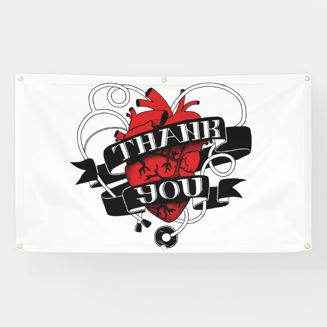 "Danke" von Ellis Ringle Outdoor Banner (Horizontal)