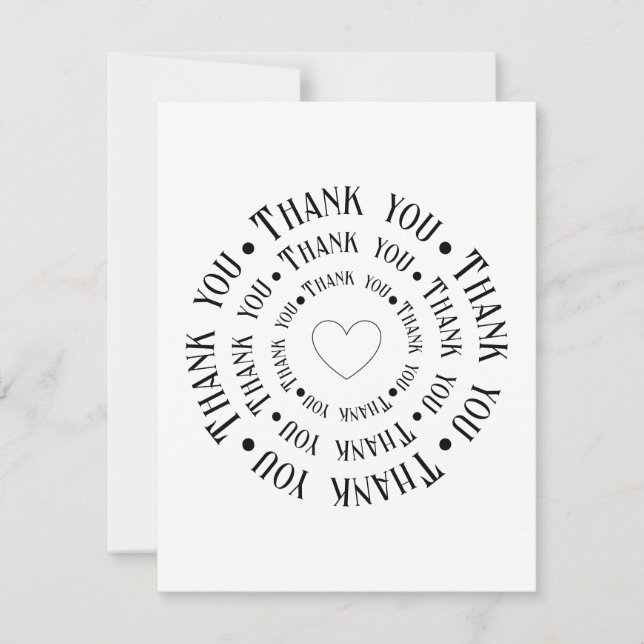 "Danke von ganzem Herzen" Dankeskarte (Vorderseite)