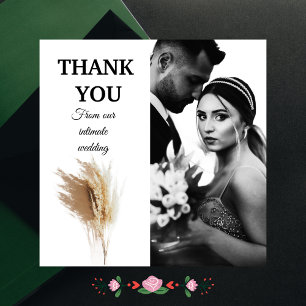 Danke von unserer intimen Hochzeit
