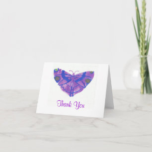 "Danke," w/purple Schmetterling zu kardieren Dankeskarte