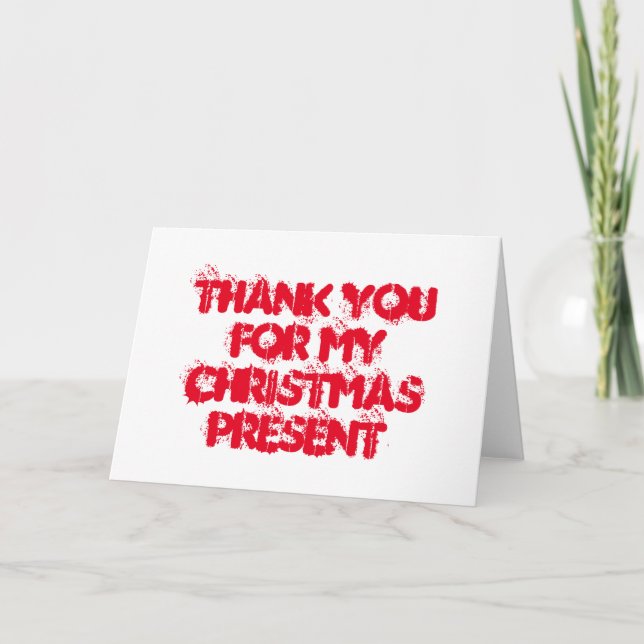 Danke während meines Weihnachtsgeschenks (Vorderseite)