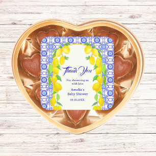 Danke Wasserfarbe Zitronen Positano Amalfi Fliese Quadratischer Aufkleber