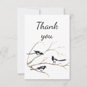 Danke Watercolor Magpie Garden Bird Animal