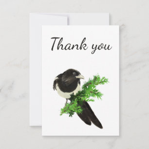 Danke Watercolor Magpie Garden Bird Animal