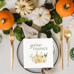 Danke Watercolor Pumpkin Serviette