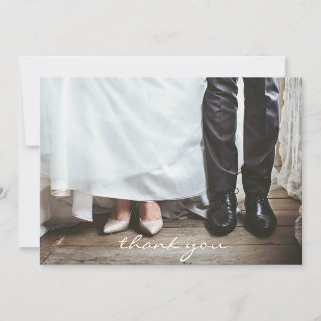 Danke Wedding personalisiertes 5' x 7" (Vorderseite)