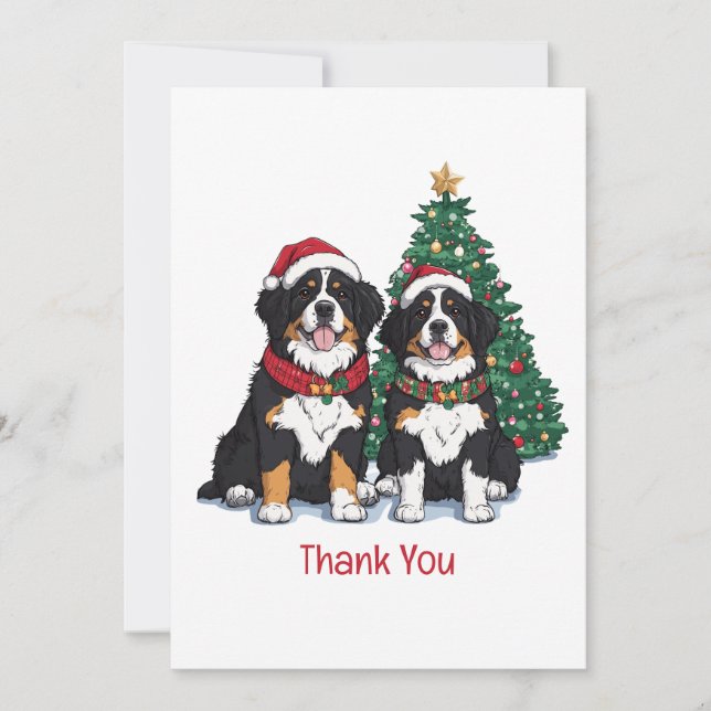 Danke Weihnachten Berner Sennenhunde (Vorderseite)