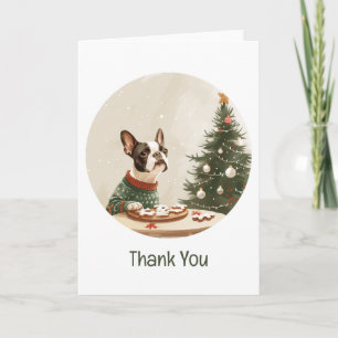 Danke Weihnachten Boston Terrier Hund
