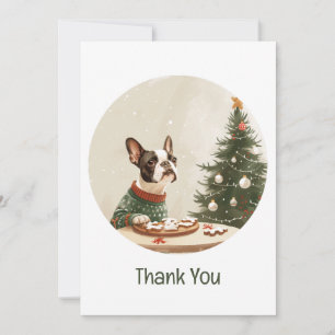 Danke Weihnachten Boston Terrier Hund