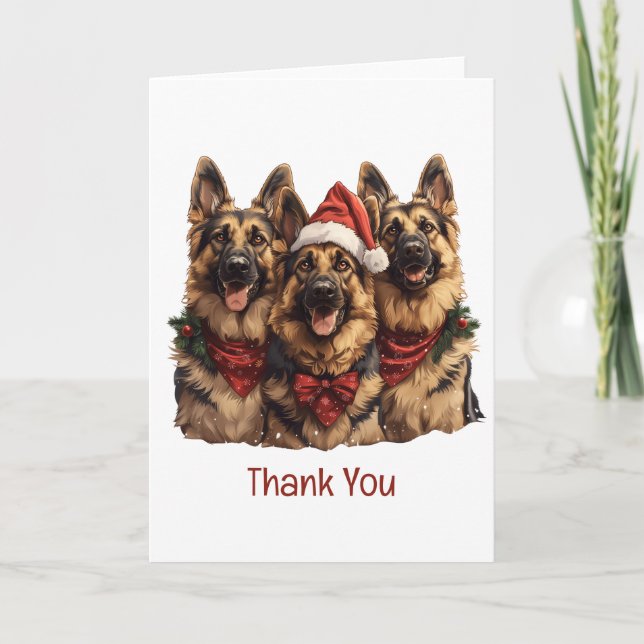 Danke Weihnachten Deutsche Schäferhunde (Vorderseite)