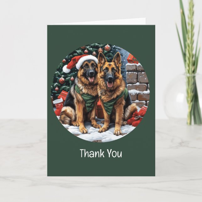 Danke Weihnachten Deutsche Schäferhunde (Vorderseite)
