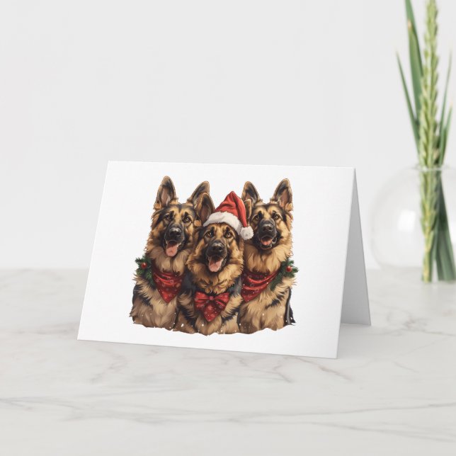Danke Weihnachten Deutsche Schäferhunde (Vorderseite)