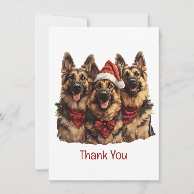 Danke Weihnachten Deutsche Schäferhunde (Vorderseite)