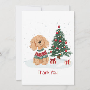 Danke Weihnachten Goldendoodle Hund