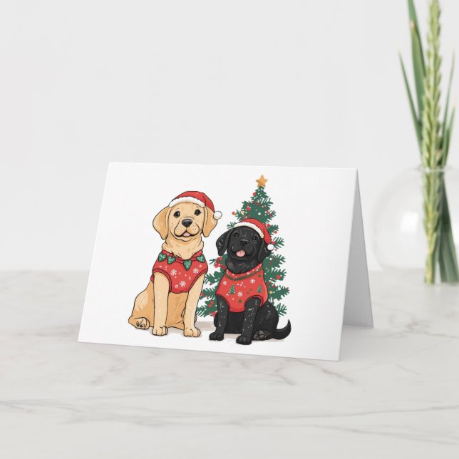 Danke Weihnachten Labrador Retriever Hunde (Vorderseite)