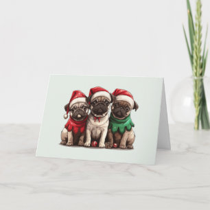 Danke Weihnachten Mops Hunde